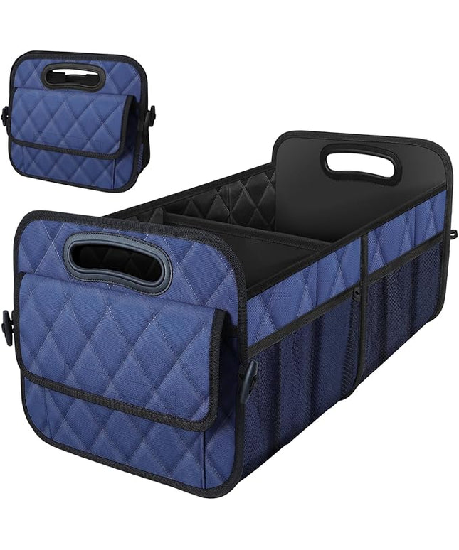Deosk Car Trunk Organizer for SUV, Car Organizers and Storage with 6 Pocket, Car Accessories for Women/Men 70L Waterproof Polyester Trunk Organizer(Large, Navy Blue)