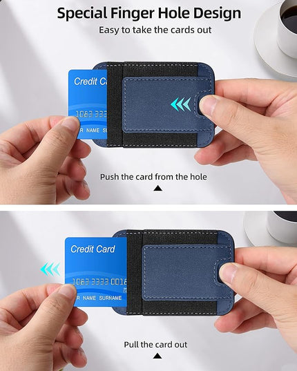Upgraded for Magsafe Wallet, Strongest Magnetic Wallet, for iPhone Walle t Magsafe with 2 Card Slots, Magnetic Card Holder for iPhone 17/16/15/14/13/12 Series, Vegan Leather, Fit 7 Cards, Navy Blue