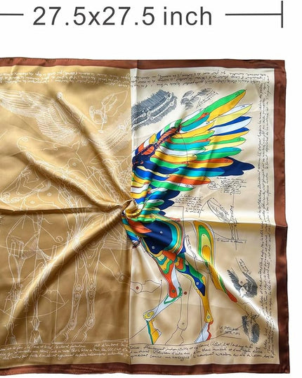 Head Bandanas Scarf for Women Silk Satin Hair Scarf Lightweight Vintage Fashion Square Neck Scarves Gift