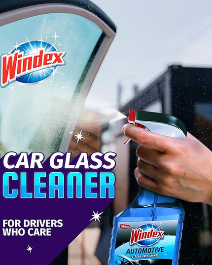 Windex Automotive Car Window and Glass Cleaner, Streak-Free Shine for Car Glass Exteriors, Tinted Windows, and Interior Electronics, 23 fl oz, (Pack of 2)