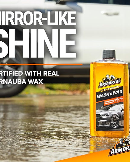 Armor All Car Wash and Car Cleaner Kit by Armor All, Includes Glass Wipes, Car Wash & Wax Concentrate, Protectant Spray and Tire Foam