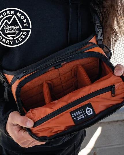 WANDRD ROGUE V1 6L Sling: Compact Camera Sling and Crossbody Bag with Fast Access, 3-Way Carry– Lightweight Everyday Bag Great for Travel, Photography, and Daily Use (Sedona Orange)