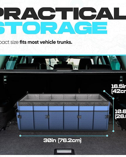 FORTEM Trunk Organizer For SUV Car Trunk Organizer, Foldable Storage, Car Accessories for Women Men, Collapsible Bag, Perfect Christmas Gifts, 600D Oxford, Non Slip Bottom, Straps, Soft Cover (85L)