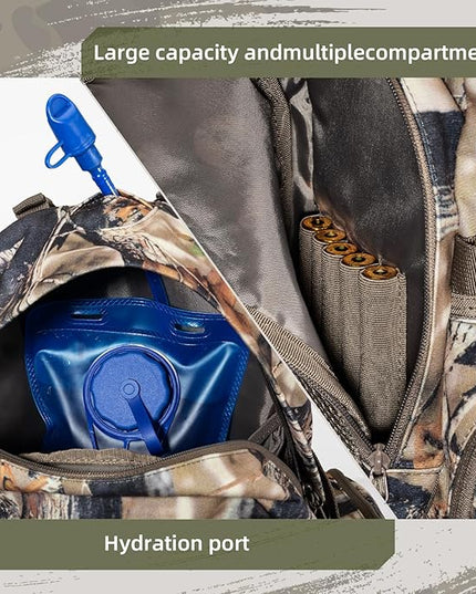 hunting backpack for men Waterproof Camo Pack Hunting gifts for men gear Hunting Day Pack-BlessedBark-35L