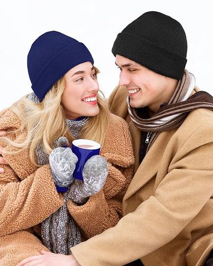 SATINIOR 50 Pack Winter Hats Bulk Beanies Unisex Knit Skull Caps Warm Stocking Hat for Adults Homeless