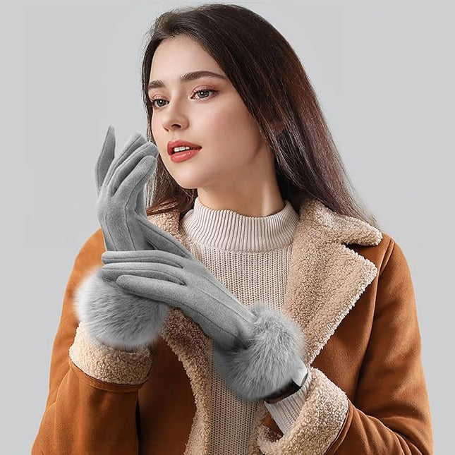 Clothirily Winter Gloves for Women, Touchscreen Texting Winter Gloves Women, Fleece Lined Warm Winter Glove for Cold Weather