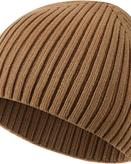 choshion Wool Knit Fisherman Beanie Hat for Men Women,Cuffless Warm Short Cuff Beanies Toboggan Ski Hats Winter Skull Cap