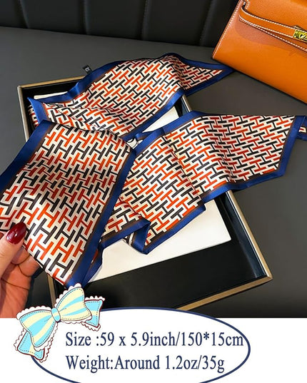 Purse Scarf For Handbags Head Scarves For Women's Hair Bags Scarfs Long Skinny Scarves Fashion Silky