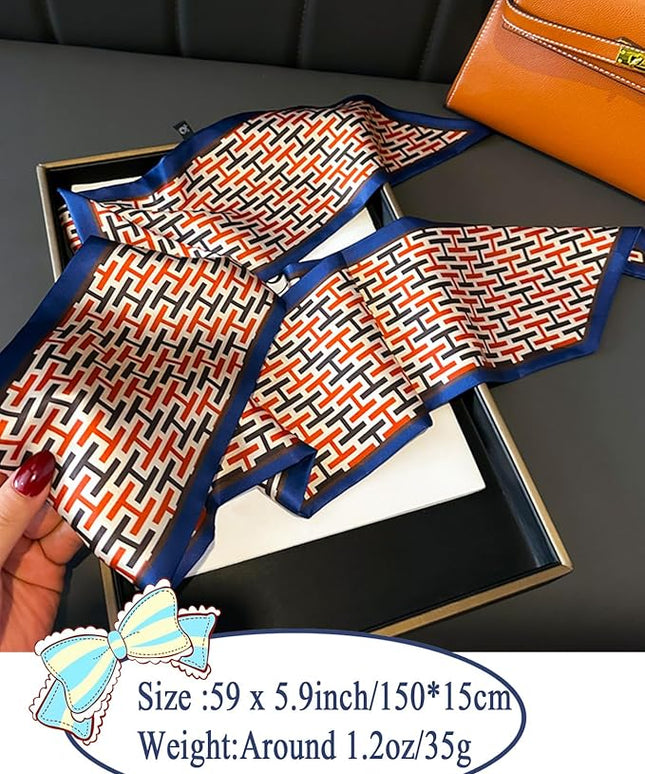 Purse Scarf For Handbags Head Scarves For Women's Hair Bags Scarfs Long Skinny Scarves Fashion Silky