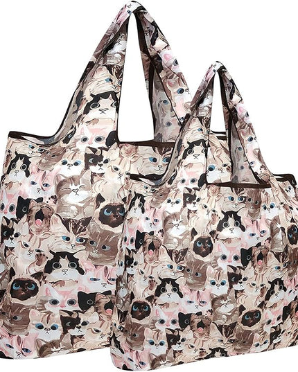 allydrew Large Foldable Tote Nylon Reusable Grocery Bags