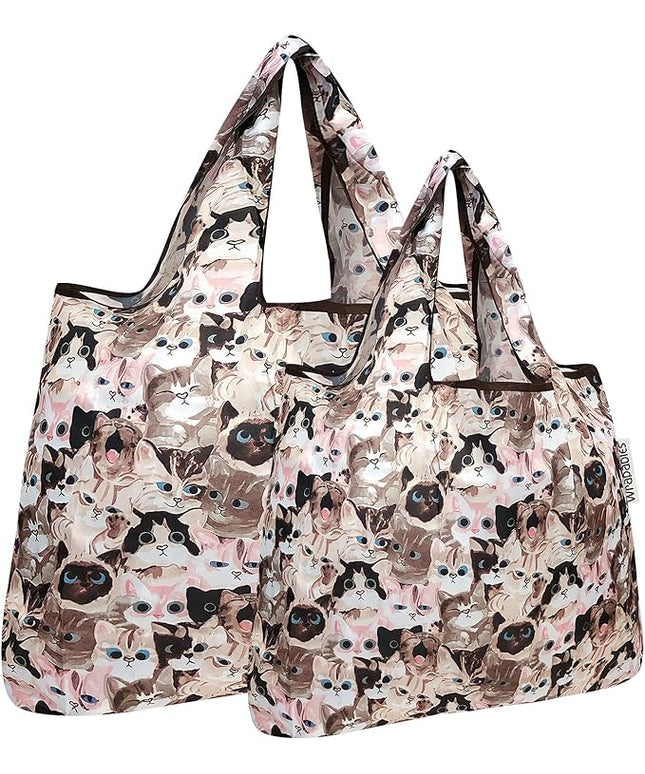 allydrew Large Foldable Tote Nylon Reusable Grocery Bags