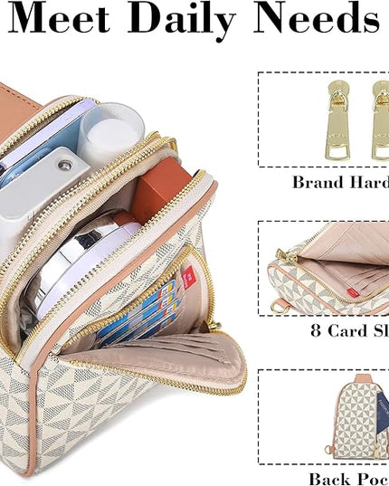INICAT RFID Blocking Sling Bag Anti Theft Crossbody Bags Women Valentine's Day Gifts Travel Purses Vegan Leather
