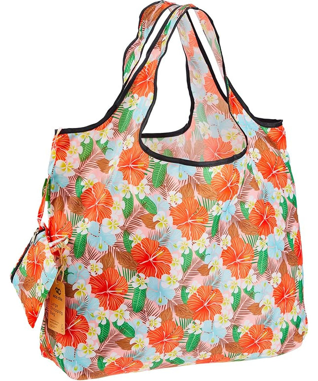 ECO CHIC Foldable Reusable Large Grocery Bags - Foldable Grocery Bags - Lightweight, Recycled & Reusable Shopping Bag - Waterproof, Packable Tote Fitting in Fine Grocery Bag Carrier