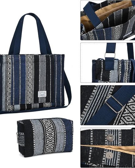 Valleycomfy Corduroy Tote Bag for Women Travel Crossbody Bag Purse Women Shoulder Bags Work Handbags Everyday Hobo Bag