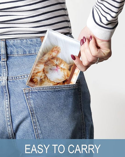Passport Holder for Travel Essentials, Passport Wallet Cover Case for Travel Must Haves Accessories, Passport Book Holders for Women and Men, Cute Cat