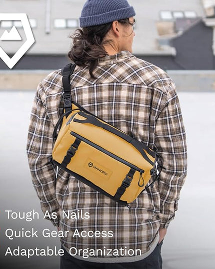WANDRD ROGUE V1 9L Sling: Compact Camera Sling and Crossbody Bag with Fast Access, 3-Way Carry– Lightweight Everyday Bag Great for Travel, Photography, and Daily Use (Dallol Yellow)