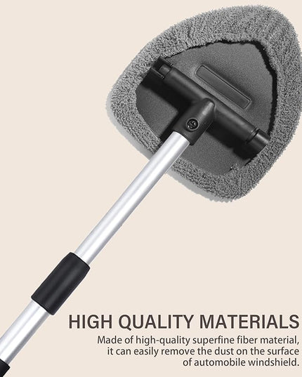 Windshield Cleaner Inside,Car Window Cleaner,Car Cleanser Brush,Car Accessories Car Cleaning Supplies Tools,Car Cleaning Kit with Extendable Handle,Microfiber Cloth,Spray Bottle,Fits All Cars