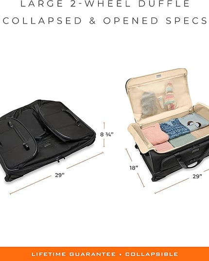 Briggs & Riley Travel Duffel Bag - Weekender & Overnight Luggage for Women & Men, Softside Bag