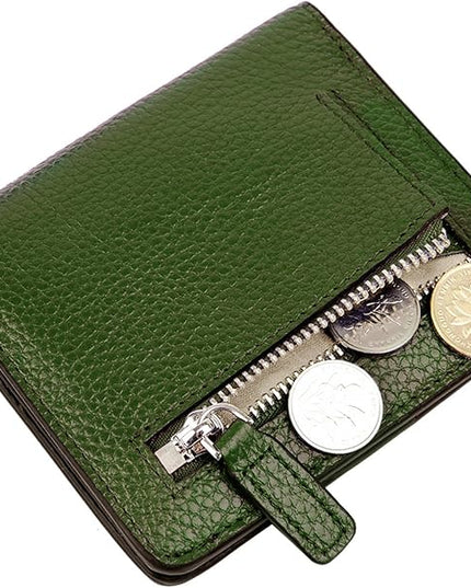 AINIMOER Small Leather Wallet for Women, Ladies Credit Card Holder RFID Blocking Women's Mini Bifold Pocket Purse