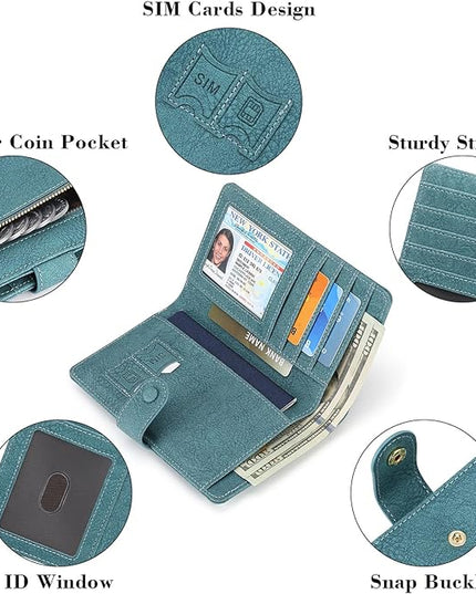 RFID Blocking Passport Wallet Cover Case Travel Document Organizer for Women and Men,Travel Wallet for Credit Card