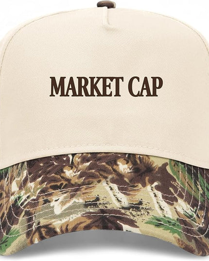 Market Cap Hat | Funny Premium Adjustable Snapback Baseball Vintage Trucker Hats for Men & Women
