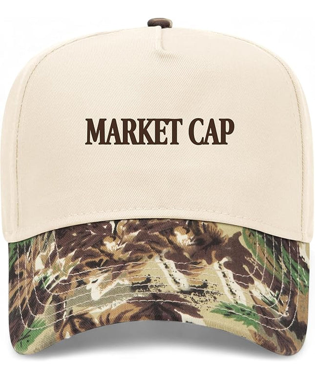 Market Cap Hat | Funny Premium Adjustable Snapback Baseball Vintage Trucker Hats for Men & Women