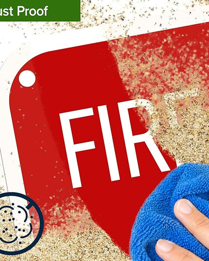 Fire Extinguisher Here Break Glass Sign, 12x18 Inches, 55 mil thick HDPS (high density polystyrene), Made in USA by My Sign Center
