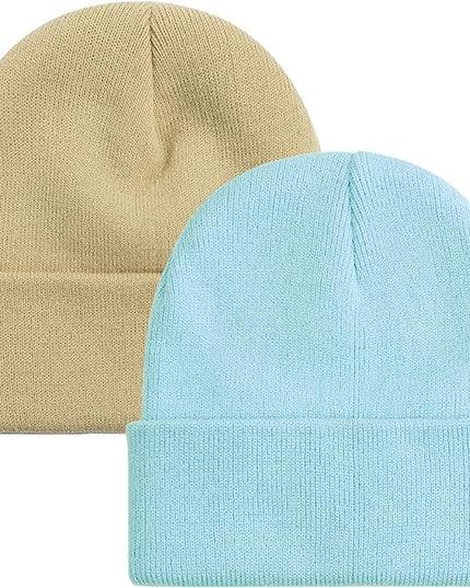 ZOORON 1&2 Pack Beanie for Men Women Slouchy Beanie Hats Winter Knit Caps Soft Ski Hat Unisex