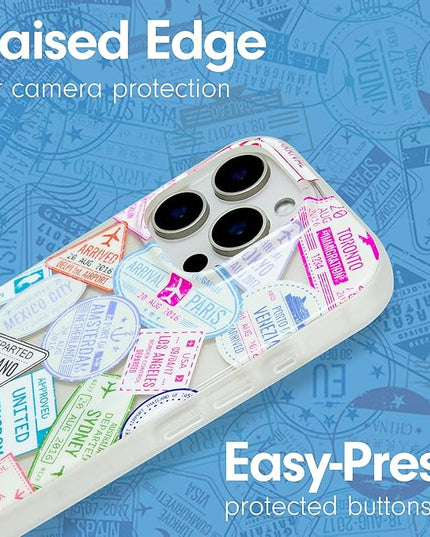 Sonix Case for iPhone 16 Pro | Compatible with MagSafe | 10ft Drop Tested | Passport Stamps