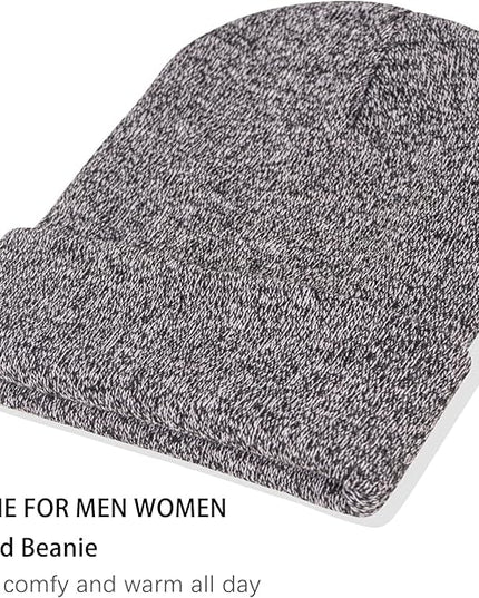 ZOORON 1&2 Pack Beanie for Men Women Slouchy Beanie Hats Winter Knit Caps Soft Ski Hat Unisex