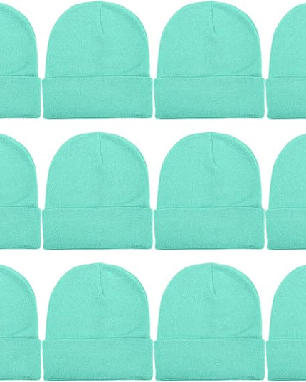 Gelante Unisex Beanie Cap Knitted Warm Solid Color and Multi-Color Multi-Packs
