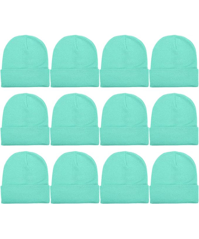 Gelante Unisex Beanie Cap Knitted Warm Solid Color and Multi-Color Multi-Packs