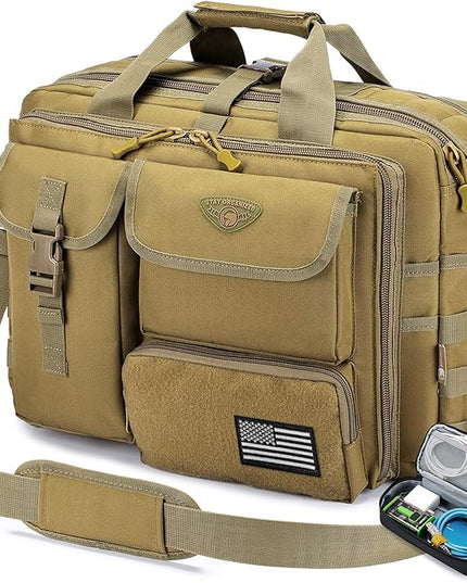 Stypos Tactical Messenger Bag,14inch/15.6inch/17.3inch Briefcase for Man Military Laptop Bag, Flight Work Bags for Pilots