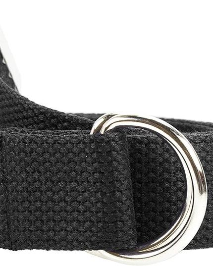 Gelante Canvas Web D Ring Belt Silver Buckle Military Style for men & women 1 or 3 pcs