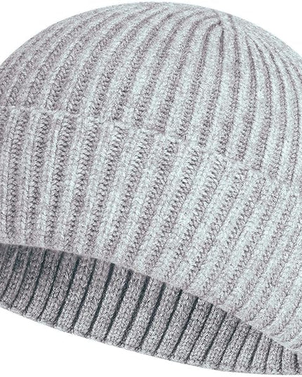 ROYBENS Swag Wool Knit Cuff Short Fisherman Beanie for Men Women, Winter Warm Hats
