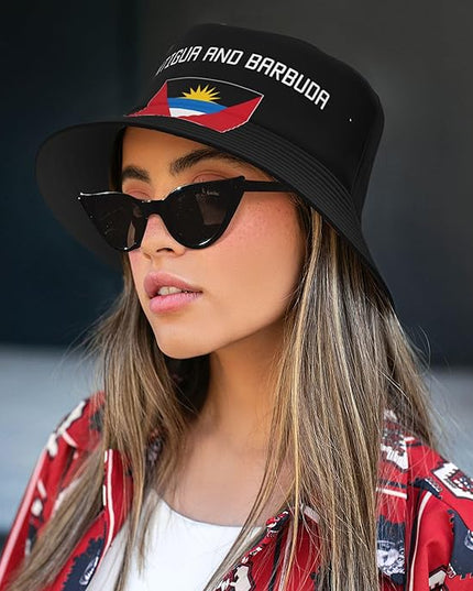 Funny Flag Bucket Hat for Men Women, Fisherman Hats Packable Fashion Sun Cap for Travel Outdoor Beach Boys Girls