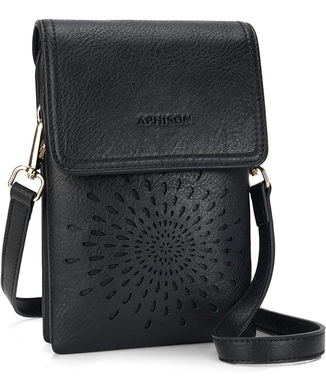 APHISON Small Crossbody Bags for Women Trendy, Leather Phone Wallet Purses Handbags Card Slots with Adjustable Strap