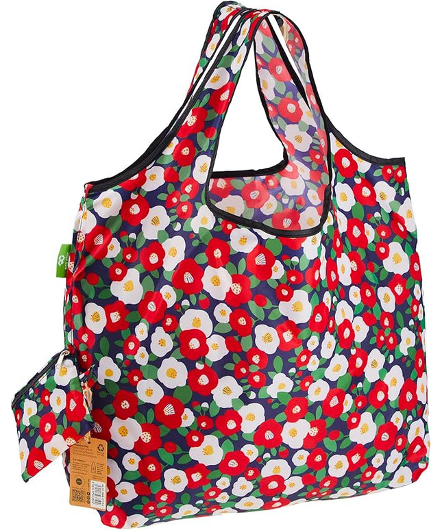 ECO CHIC Foldable Reusable Large Grocery Bags - Foldable Grocery Bags - Lightweight, Recycled & Reusable Shopping Bag - Waterproof, Packable Tote Fitting in Fine Grocery Bag Carrier