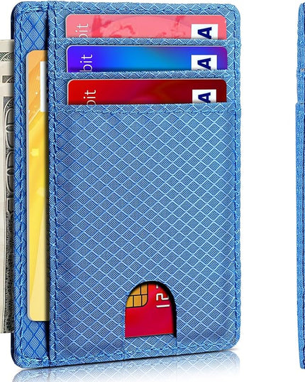 Artpaxy Slim Wallet for Men & Women, Minimalist Front Pocket Card Holder for Travel, RFID Blocking, Water Resistant Nylon Wallet for ID & Cash & Credit Card