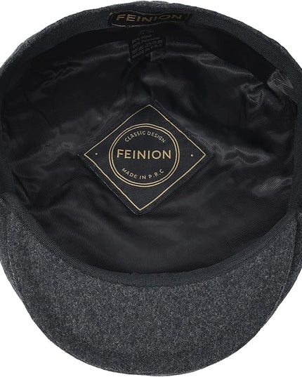 FEINION Men's Wool Tweed Newsboy Ivy Cap Gatsby Golf Flat Hat