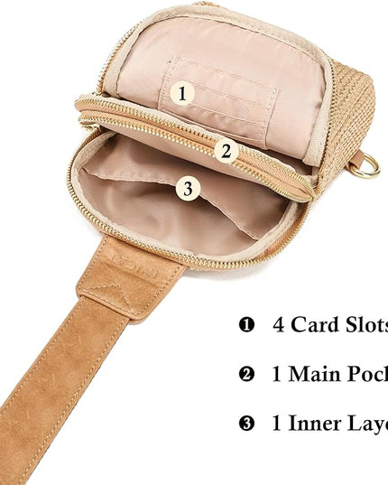 INICAT Faux Straw Crossbody Bags Beach Gifts Valentines Day Her Cruise Ship Essentials Women Summer Small Sling Purses