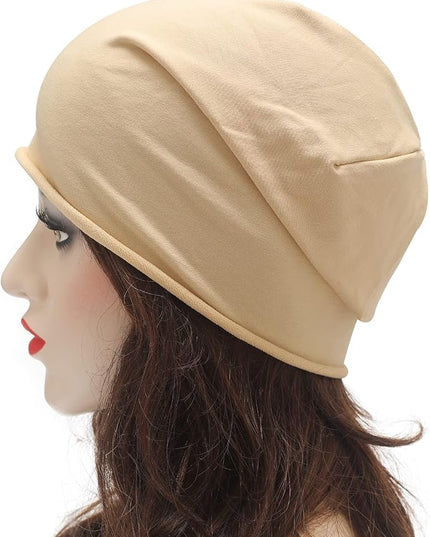 ZLYC Cotton Thin Slouchy Beanie Hat for Men Women Fashion Soft Stretch Knit Skull Cap