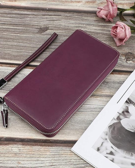 Lavemi Small Compact Women Wallet RFID Blocking Genuine Leather Bifold Purse with ID Windows