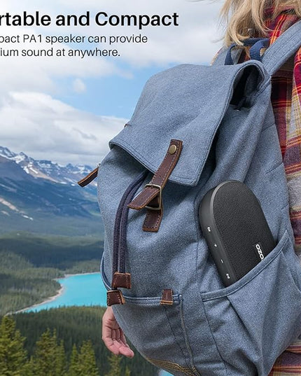 TOZO PA1 Large Bluetooth Speaker, Powerful 2.0 Stereo Sound with Deep Bass, 25H Playtime, IPX7 Waterproof Shower Speaker, Wireless Speaker with App EQ Control, Dual Pairing for Home, Outdoor & Travel