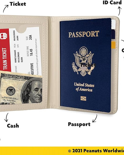 Peanuts Snoopy Passport Cover Official License, Cute Passport Holder, Snoopy Gifts