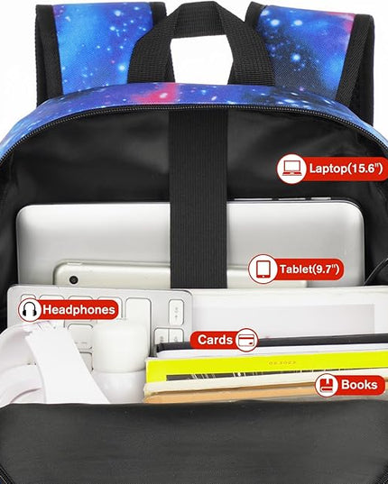 YAMTION Unisex School Backpack,Casual Bookbag Adults and Teens Schoolbag with USB Port for High School College Office Work Travel