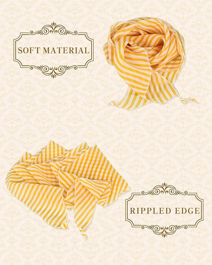 Chiffon Scarf for Women, Removable Flower Neck Scarf Light Soft Fashion Rose Scarves Versatile Headband or Hair Band
