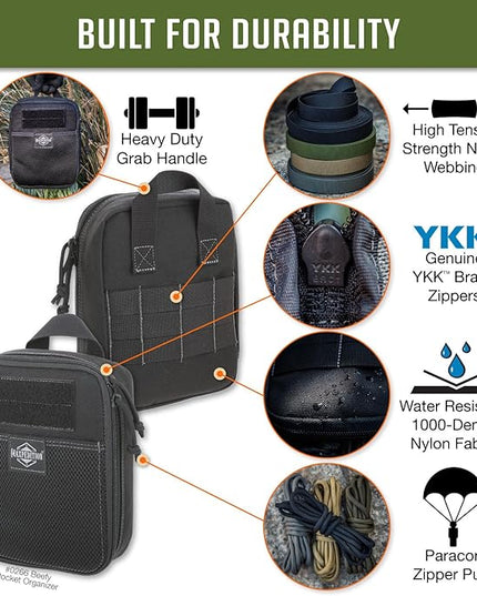 MAXPEDITION Beefy Pocket Organizer, Compact, MOLLE-Compatible, 1000D Nylon Tactical Pouch, Everyday Carry Tool and Gear Storage for Outdoor, Tactical, Survival, 0266