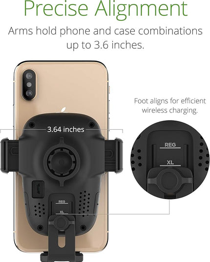 iOttie Auto Sense Qi Wireless Car Charger - Automatic Clamping Wireless Charging CD Slot & Air Vent Phone Mount Combo for Google Pixel, iPhone, Samsung Galaxy, Huawei, LG, and other Smartphones