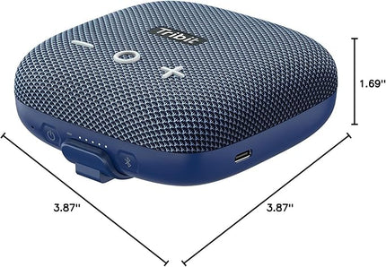 Tribit StormBox Micro 2 Portable Speaker: 90dB Loud Sound Deep Bass IP67 Waterproof Small Speaker Built-in Strap, 12H Playtime for Outdoor Camping Biking, 150ft Range (Pure Blue)
